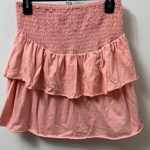 Simply Southern Pink Ruffled Mini Skirt